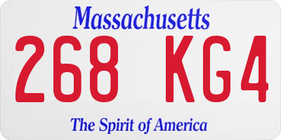 MA license plate 268KG4