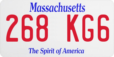 MA license plate 268KG6