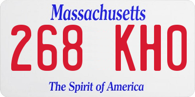 MA license plate 268KH0