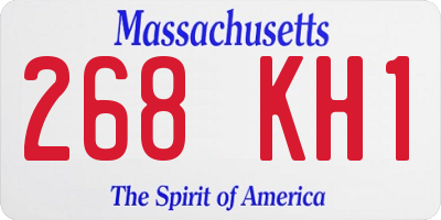 MA license plate 268KH1