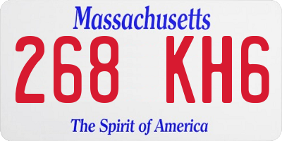 MA license plate 268KH6