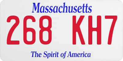 MA license plate 268KH7