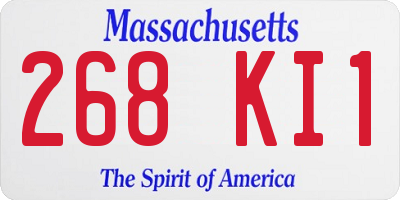 MA license plate 268KI1