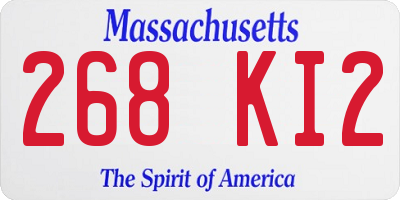 MA license plate 268KI2