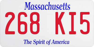 MA license plate 268KI5