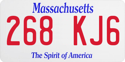 MA license plate 268KJ6