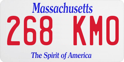MA license plate 268KM0