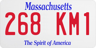 MA license plate 268KM1