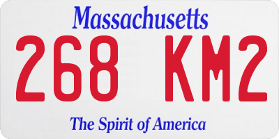 MA license plate 268KM2