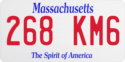 MA license plate 268KM6