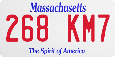 MA license plate 268KM7