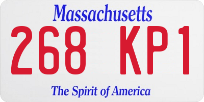 MA license plate 268KP1