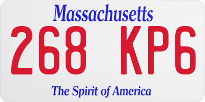 MA license plate 268KP6