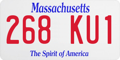 MA license plate 268KU1