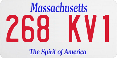 MA license plate 268KV1