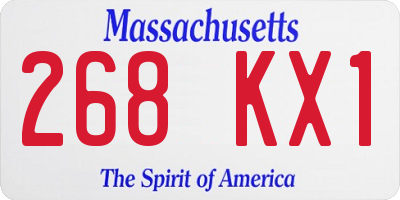 MA license plate 268KX1