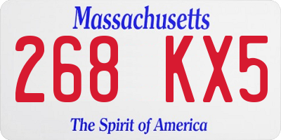 MA license plate 268KX5