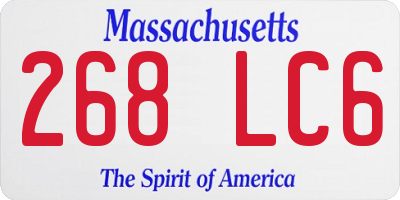 MA license plate 268LC6