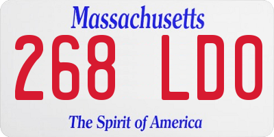 MA license plate 268LD0
