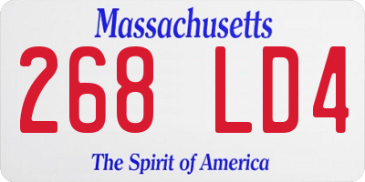 MA license plate 268LD4