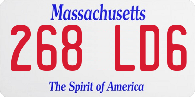 MA license plate 268LD6