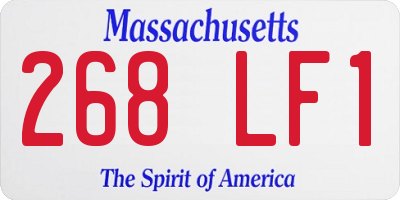 MA license plate 268LF1