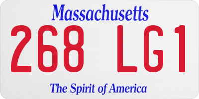 MA license plate 268LG1