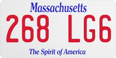 MA license plate 268LG6