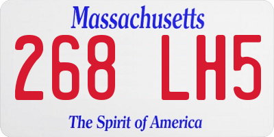 MA license plate 268LH5
