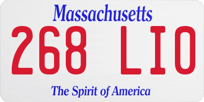 MA license plate 268LI0