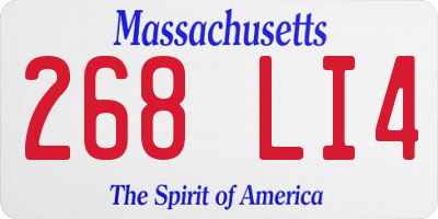 MA license plate 268LI4