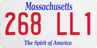 MA license plate 268LL1