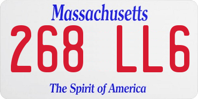 MA license plate 268LL6