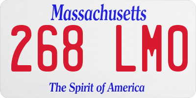 MA license plate 268LM0