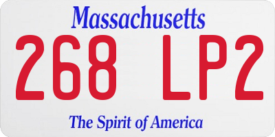 MA license plate 268LP2