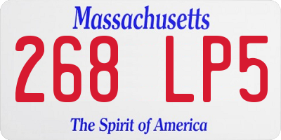 MA license plate 268LP5