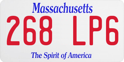 MA license plate 268LP6
