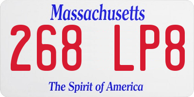 MA license plate 268LP8