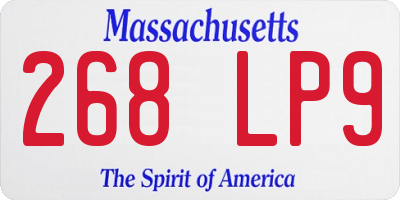 MA license plate 268LP9