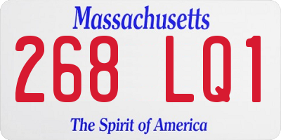 MA license plate 268LQ1