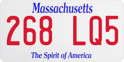 MA license plate 268LQ5