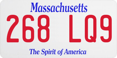 MA license plate 268LQ9