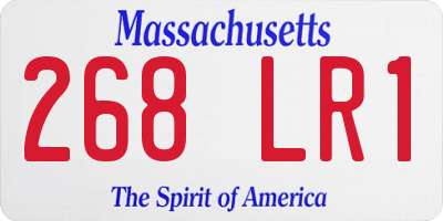 MA license plate 268LR1