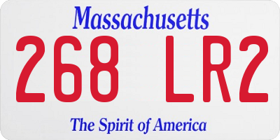 MA license plate 268LR2