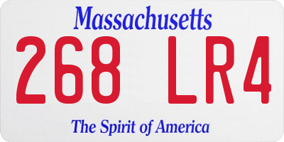 MA license plate 268LR4