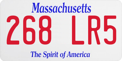 MA license plate 268LR5