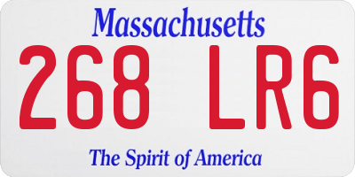 MA license plate 268LR6