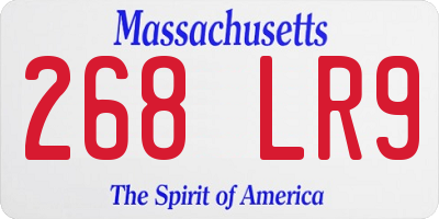 MA license plate 268LR9
