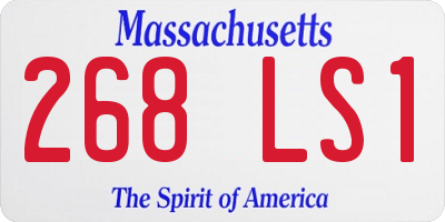 MA license plate 268LS1