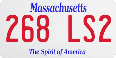 MA license plate 268LS2
